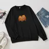 Hoodies femininos plus size kpop bonito engraçado kawaii cobaia impressão ombros de gota manga longa moletom harajuku roupas macias