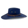 Bérets Automne Unisexe Daim Western Denim Chapeau Vintage Chevalier Top Corde Décoration Homme Femmes Style Britannique Hatband Fedoras