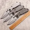 Promotion High End ST SNG Folding Knife D2 Stone Wash Tanto Point Blade CNC TC4 Titanium Alloy Handle Ball Bearing Washer EDC Pocket Knives