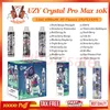 UZY Crystal Pro Max 10000 Puff Stylo Vape Jetable 16ml Pré-rempli 650mAh Batterie Rechargeable Préchargée 0% 2% 3% 5% Niveau Vaporisateur Cigarette