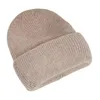 Berets beanie hoed gezellige bont winter voor vrouwen zachte elastische pluizige gebreide dop koud weer hoge slijtage