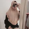 Ubranie etniczne muzułmańskie hidżab detaliczne letnie arabska chustka na głowę prosta 80 65 cm dolna marszcza szalik na głowę na głowę dla kobiet
