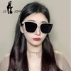 サングラス高級四角偏光女性韓国ブランドデザイナーアセテートカテアイサングラスメンブラックシェードUV400眼鏡