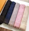 Luxury gold silk and cotton scarves for women and men, designer men's scarves, fashionable women's wool letter printed shawls