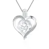 Ciondoli CLUCI Medaglione con perla a forma di cuore in argento 925 per collana da donna Ciondolo in argento sterling 925 Regalo per la festa della mamma SC350SB