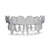 Hip Hop CZ pierres bouchon de dents Zircon cubique glace sur Micro pavage haut et bas charme Grill 240220