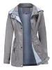 Parka Donna Autunno e inverno nuovo stile cappello rimovibile termico comodo trench cappotto da donna di grandi dimensioni Amazon Raincoat