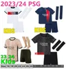 crianças kit de futebol jersey maillot crianças 2022 2023 psgs kits de futebol 22/23 MBAPPE camisa de futebol