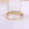 Anelli CxsJeremy Solido 14K 585 Oro giallo Vintage Moissanite Fede nuziale Taglio a pera Impilabile Anello di fidanzamento abbinato Regali di anniversario