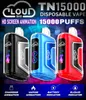 Originele Cloud Bar 15000 Puffs Wegwerp e-sigaretten wegwerp 20ml e-vloeistof is groter dan de meeste wegwerp e-liquids vaper raz bar razz puff 15k