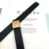 New M-letter small belt versatile high-end style with skirt shirt suit jeans leather belt for women