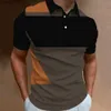 メンズTシャツ新しいメンズポロシャツストライププリントシンプルな男性服サマーカジュアルショートスリーブルーズ特大シャツファッションブレススウェットシャツQ240220