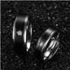 Couple Rings His Her Matching Set Black Polishing Titanium Steel Wedding Band Smooth Finish Anniversary Gift3162283 Drop Delivery Je Otry7