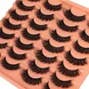 14 Paar dicke, flauschige Wimpern, künstliche Wimpern, natürliche Wispy-Fake-Wimpern, gefälschte Nerzwimpern, D-Curly-Wimperntasche 240220