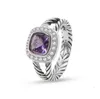 DY Витое кольцо Дизайнерские кольца модные украшения для женщин посеребренный крест мужские кольца классической формы роскошные украшения подарок на день рождения