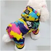 Vêtements de chien Hiver Pet Chiot Vêtements Mode Camo Imprimé Petit Manteau Chaud Veste En Coton Tenues Costume De Ski Pour Chiens Chats Costume Drop D Dh3Rb