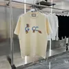 T-shirt da uomo di design girocollo in puro cotone con stampa di lettere, casual, semplice, di nicchia, per coppie maschili e femminili con mezza manica, taglia dalla s alla 4xl