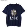 Men's T-Shirts Mens T-shirt E MC2 Energy Milk Coffee Pattern Shirts 2022 New Street Fashion Style Short-sleeve T-shirts Male Top Clothes Q240220