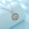 Hängen Eudora 925 Sterling Silver Viking Yggdrasil Tree of Life Necklace For Man Women Women Vintage Sun Moon Amulet Pendant Personality Gift