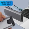 Коробки M.2 к USB Type C 3.1 Внешний адаптер SSD 10 Гбит/с NVME/NGFF Dual Protocol ToolFree Поддержка для WindowsmacOS/Android/HaemonyOS