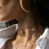 Halsketten mit CZ-Gepflastert, 3 Stück, Nordstern-Halsband, Doppelkette, Halskette für Frauen, Mode, wunderschöner moderner Schmuck, Gold-Silber-Farbe, Schicht-Halsketten