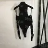 Siyah Kadınlar Bodysuit Bacak Pantolon Set Seksi Elmas Parlak Tenli Vücut Üst Kıyafetler Luuxry Tasarımcısı Siyah Gym Sportif Tayt Setleri