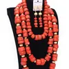 Dudo – ensemble de bijoux en corail africain pour femmes, grand Design, collier de perles nigérianes, ensemble de mariée 3 couches, 2024