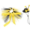 Vêtements de chien Bee Hat Dresses Costume élégant maquillage peluche Halloween pour chiens petits costumes de chat