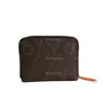 Luksusowy projektant zippy krótki portfel damski zamek błyskawiczny Portfel Mono gram canvers skórzany sprawdź portfel kratowy 60067