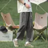 Брюки Gmiixder Винтажные брюки-карго мужские летние японские уличные хлопковые прямые брюки повседневные укороченные брюки в стиле ретро свободные спортивные брюки