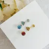 イヤリングジョイスジェリー1ct 2ct vvs dカラーロシアカットモイサナイトダイヤモンドスタッドイヤリング