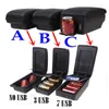 Interior Accessories For Fiat 500 Armrest Box Center Console Storage Arm Rest Car-Styling Decoration Parts With USB LED Ligh