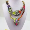 Halsband vintage lyxiga halsband grossist shourouk choker uttalande halsband hänge blommor kvinnor 325