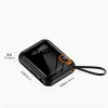 Fälle PSDA 3D Power Bank 10000MAH PD20W abnehmbarer USB -Typ -C -Kabel TWOWAY Fast Ladegerät Mini Powerbank für iPhone Xiaomi Samsung