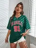 T-shirt Femme Los Angeles 91 Sport T-shirts Femmes USA City Vêtements imprimés Été Lâche Oversize T-shirt Coton Marque Manches courtes Casual Tops T240221