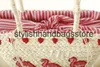 Beach Bags ot New Korean Embroidery Womens and Bag Large Straw Soulder Fasion Flamingo Beac Big Tote WovenH24221