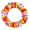 Guirlande de fleurs hawaïennes collier Hula Leis guirlande de fête festive collier de fleurs en soie artificielle couronnes de mariage guirlande de fête de plage