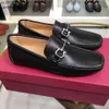 Scarpe Non Feragamo vestito Scarpe da gioventù Traspirante Nuove calzature da uomo Estate Business Top e slip a strati Pelle bovina Fagiolo nero Scarpe casual DUR3 N288