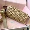 Women Designer Flaps New Sheepskin Matelasse Pleated Camera Bag