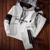 Tracksuits 2023 Men's Casual Sweatshirt Set Hoodies Sweatpants Tracksuit 2 Pcs Outfits Jogger Male Pullover Spring Streetwear