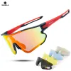 Gözlükler Bisiklet Polarize Gözlükler Bisiklet Fotokromik Açık Hava Spor Güneş Gözlüğü MTB PC Goggles Gözlük 3 Lens/5 Lens Bisiklet Aksesuarı