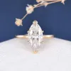 Anelli CxsJeremy Solitaire Anello in oro giallo 14 carati da 3 ct con taglio marquise 7 * 14 Anello di fidanzamento con moissanite Anello impilabile semplice e minimalista