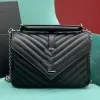 7A Top Designer Bag Shoulder Women Bags Y-Shaped Handbags Bags Tote Bagg Black Calfskin Classic Diagonal Stripes Quilted Chains Medium Cross Body