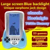Spelare Ny storskärm Brick Game Console Blue Backlight Plug -hörlurar Byggt 23 SPELSKASSIS