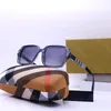 Designer Solglasögon Kvinnor Högkvalitativ vintage Eyewear Stripe Frame Sun Glass Luxury Brand Letters Polariserade Driving Solglasögon för män Reser med Box -3