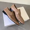 Chaussures froissées épaisses à talon unique, une paire de mocassins français à semelle intercalaire, petites chaussures en cuir, nouvelle collection printemps