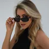 Venda quente óculos de sol com logotipo triângulo 2024 temporada feminina marca acetato fibra retangular quadro viagem estilo casual óculos de sol spr14y