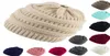 Vinterhalvans beanie 36 färger hål svansen rörig mjuk bulle stickad mössa skalle stretchy vinter varma stretchiga stickade hattar ooa85009454665