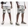 Heren Kakan - Nieuwe zomerheren Strikte denim shorts Koreaanse jeugd populaire slanke fit voeten kwart pants jeans K58 -DK322 J240219 J240326