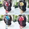 Sieraden Japanse kimono handgemaakte stof bloem vouwventilator haaraccessoires clip tassel headwea hoofdtooi hoofdtooi barrette yukata festvial deco